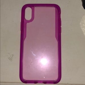 Pink clear iPhone X case